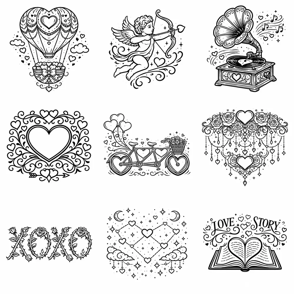Valentines Day Laser Cut Vector Designs