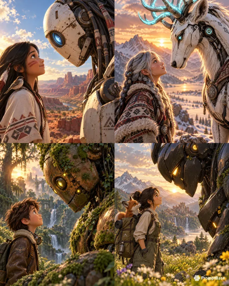 Scifi Girl Robot Cinematic Art