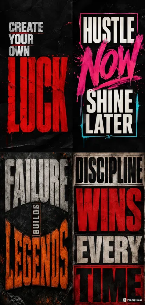 Bold Motivational Typography Packs
