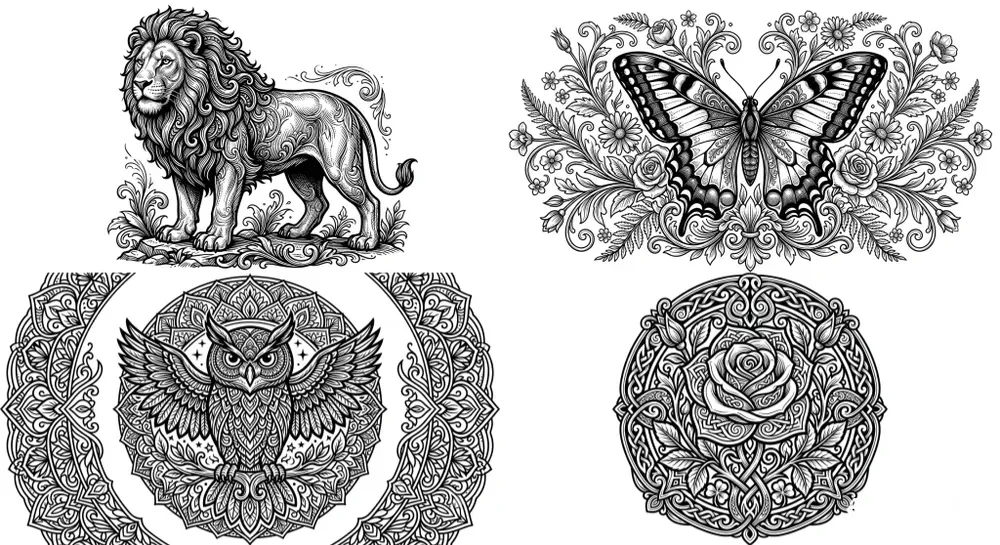 Monochrome Vector Graphics