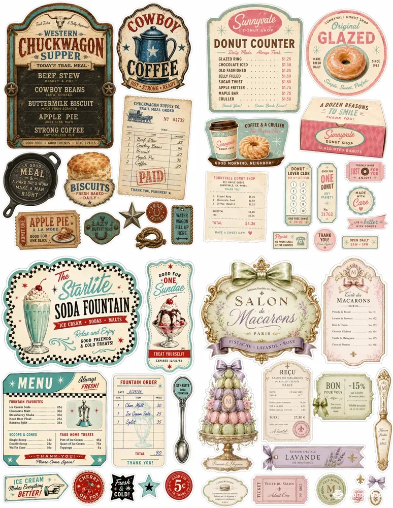 Food Printable Junk Journal Ephemera