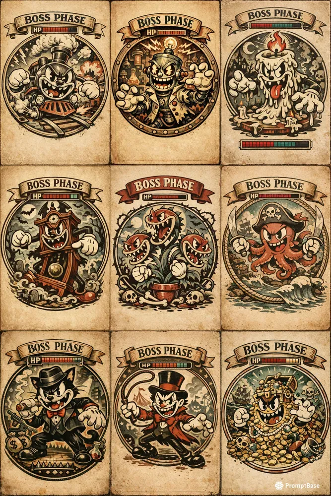 Vintage Toon Boss Battles