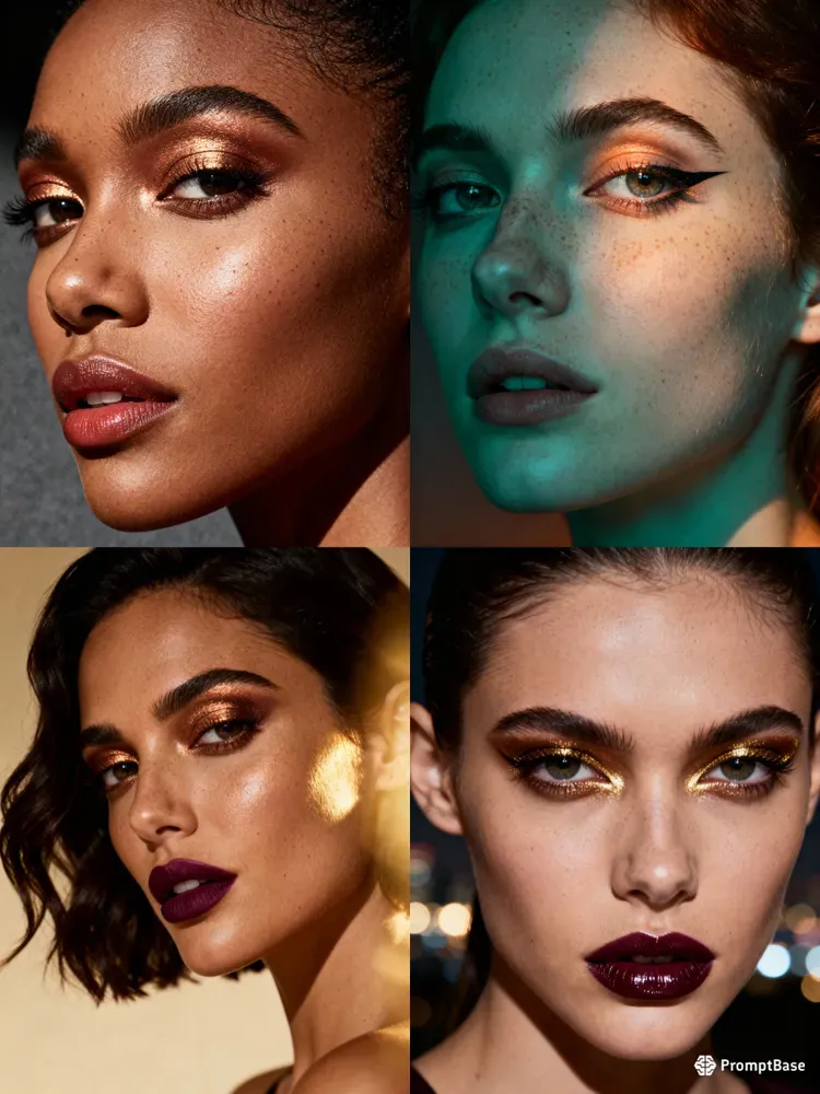 Luminous Bronze Editorial Portraits