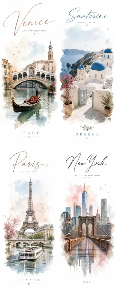 Minimal Travel Poster Series