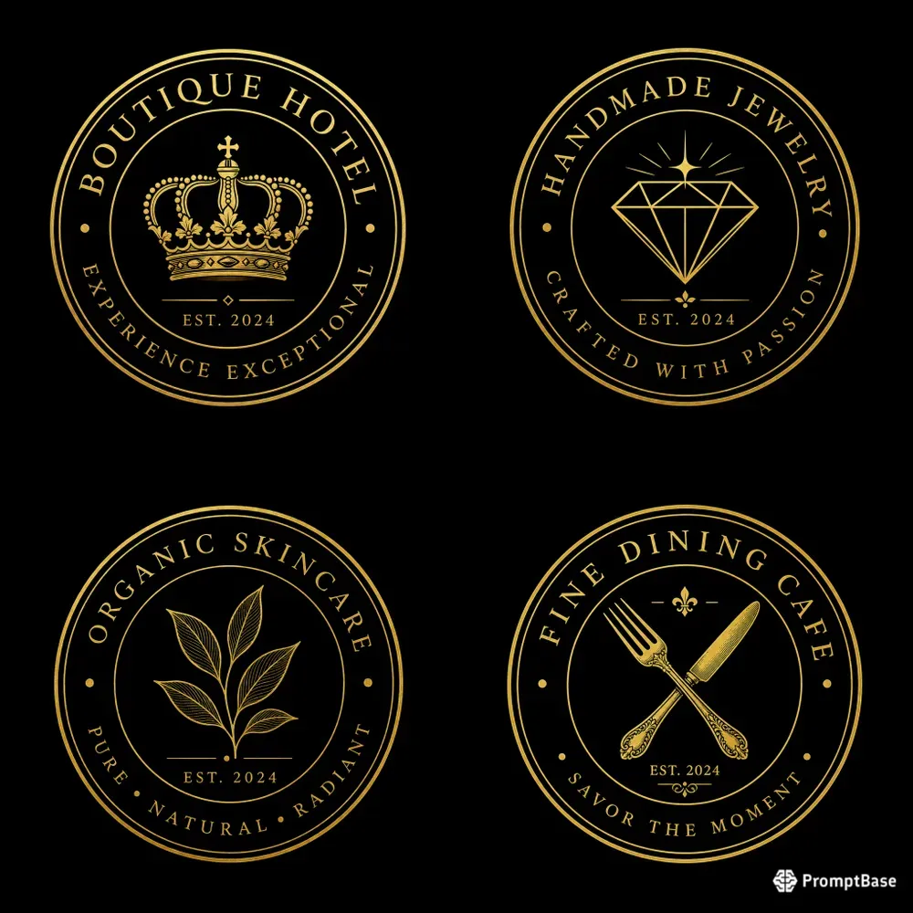 Luxury Artisan Stamp Seal Logos