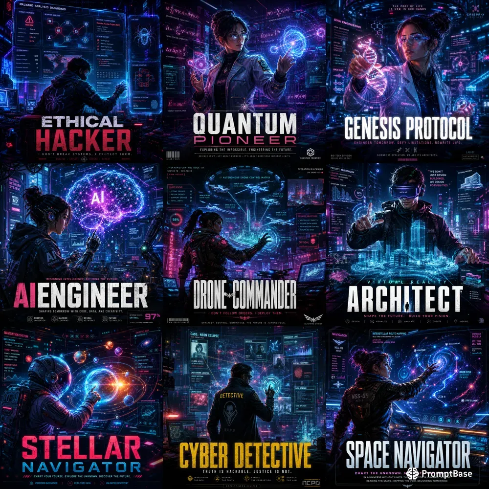 Cyberpunk Tech Posters
