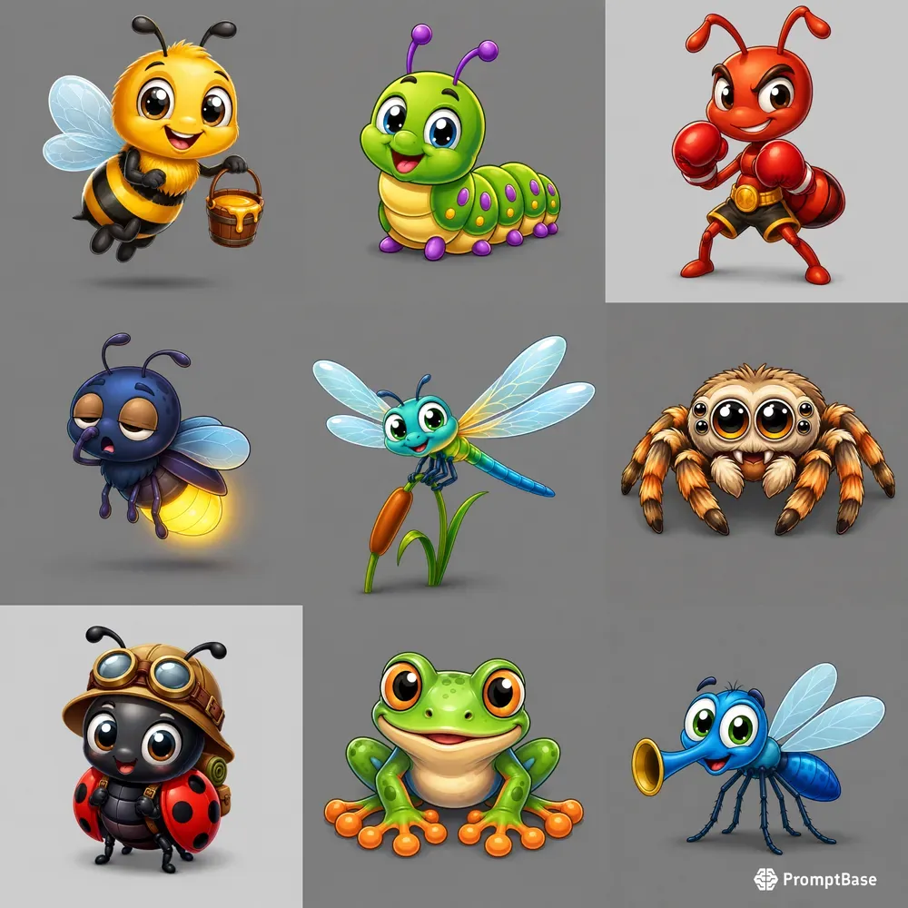 Cute Cartoon Game Mascots