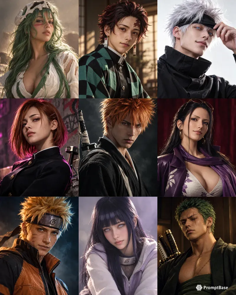 Cinematic 3d Anime Character Portraits
