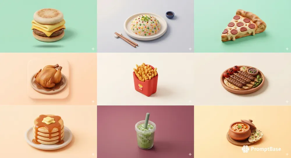 Amazingly Expressive 3D App Food Icons