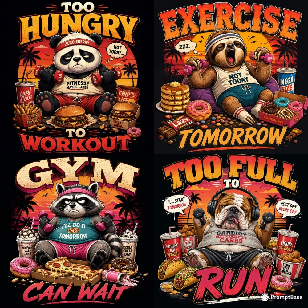 Too Lazy Gym Animals