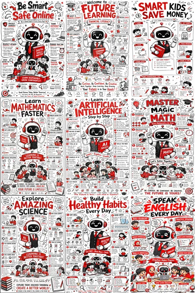 Educational Doodle Infographic Posters