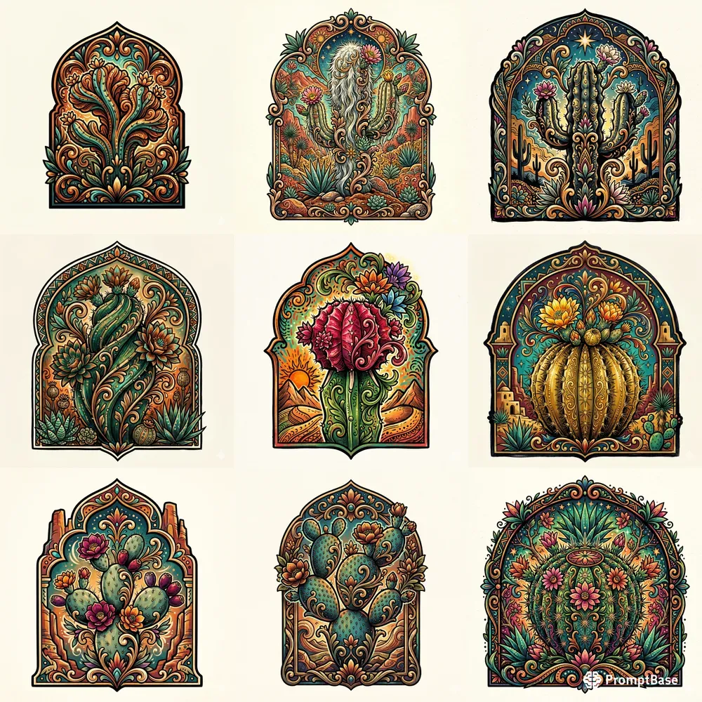 Fantasy Cacti Emblems