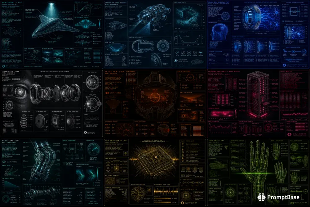 Blueprint Technical Engineering Diagrams
