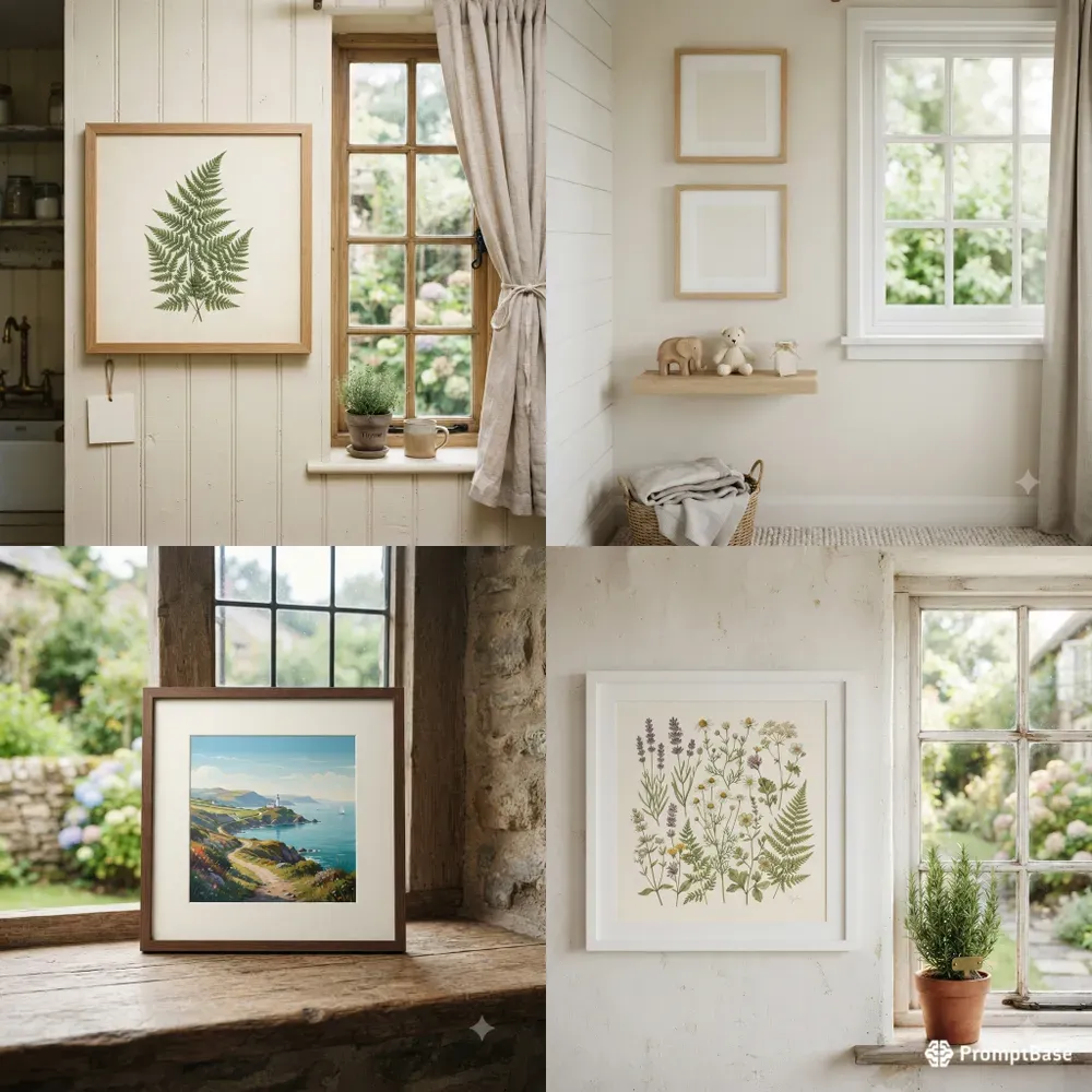 Cottage Window Poster Mockup Systems