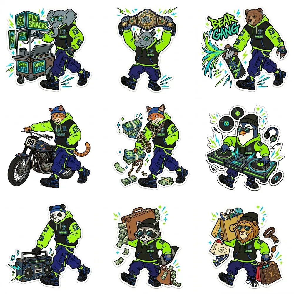 Streetwear Urban Character Tshirt Packs