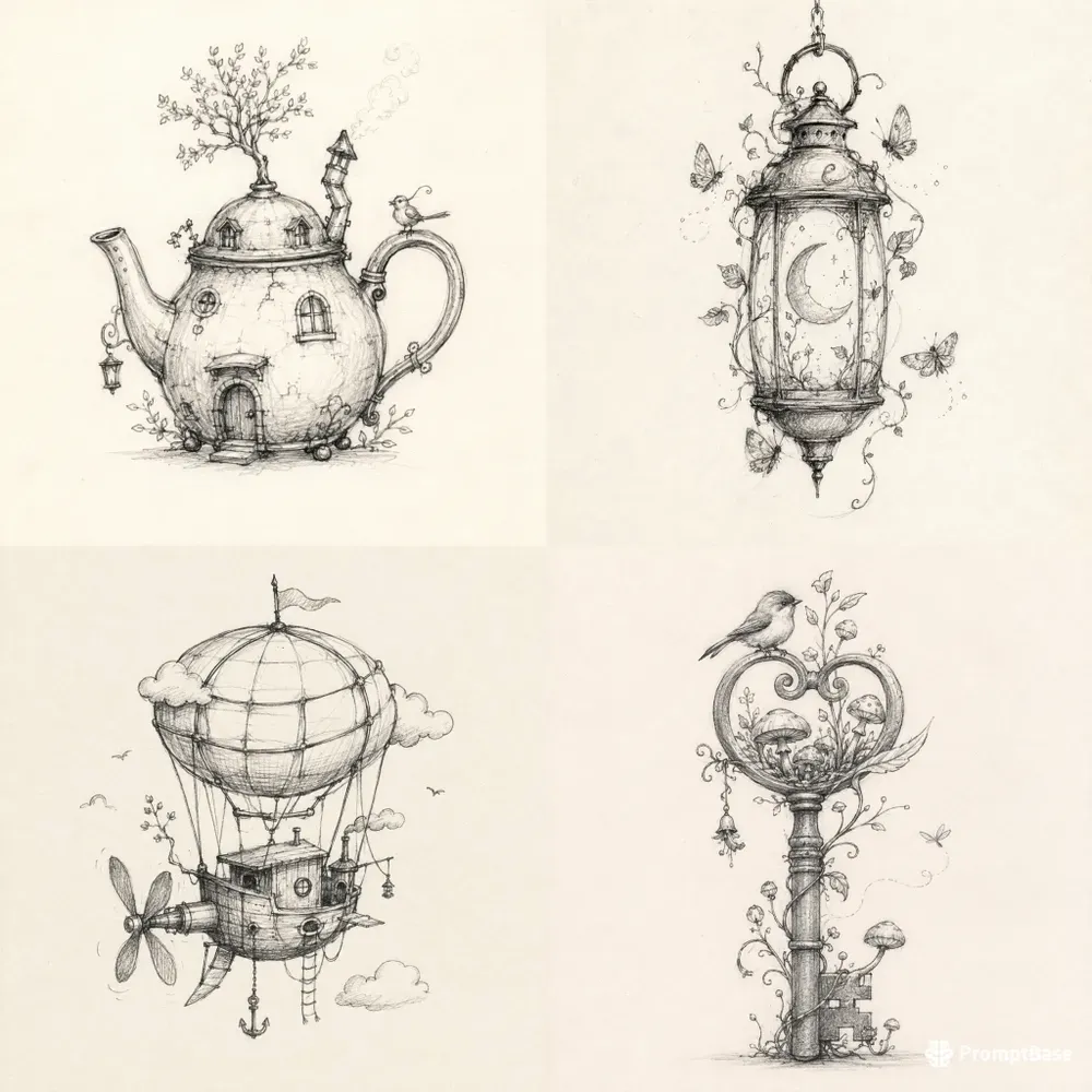 Whimsical Handdrawn Sketches
