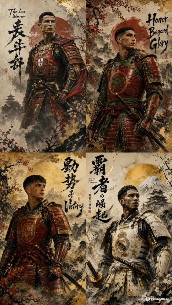 Football Samurai Fantasy Art