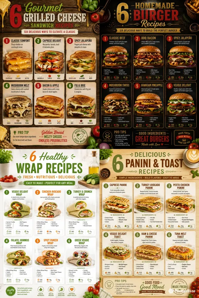 Modern Recipe Infographic Posters