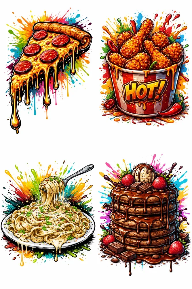 Graffiti Food Explosions