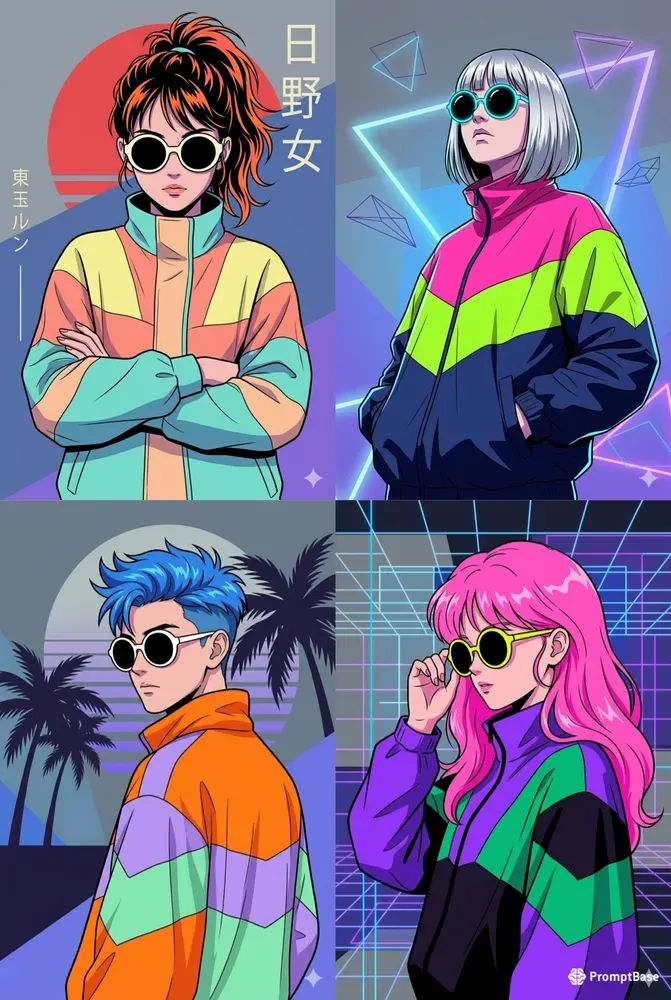 Retro 80s Anime Pop Art Generator