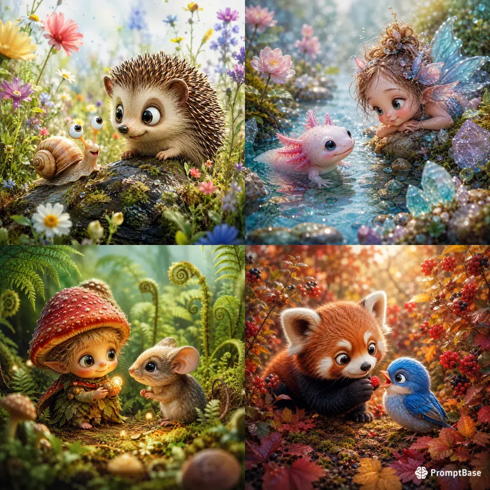 Whimsical Tiny Creature Friends