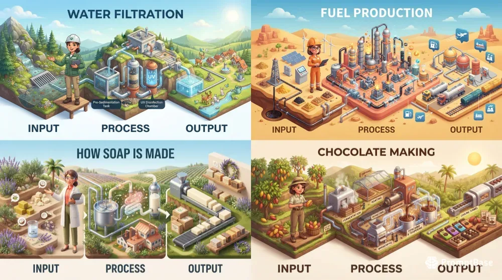 3D Isometric Process Worlds