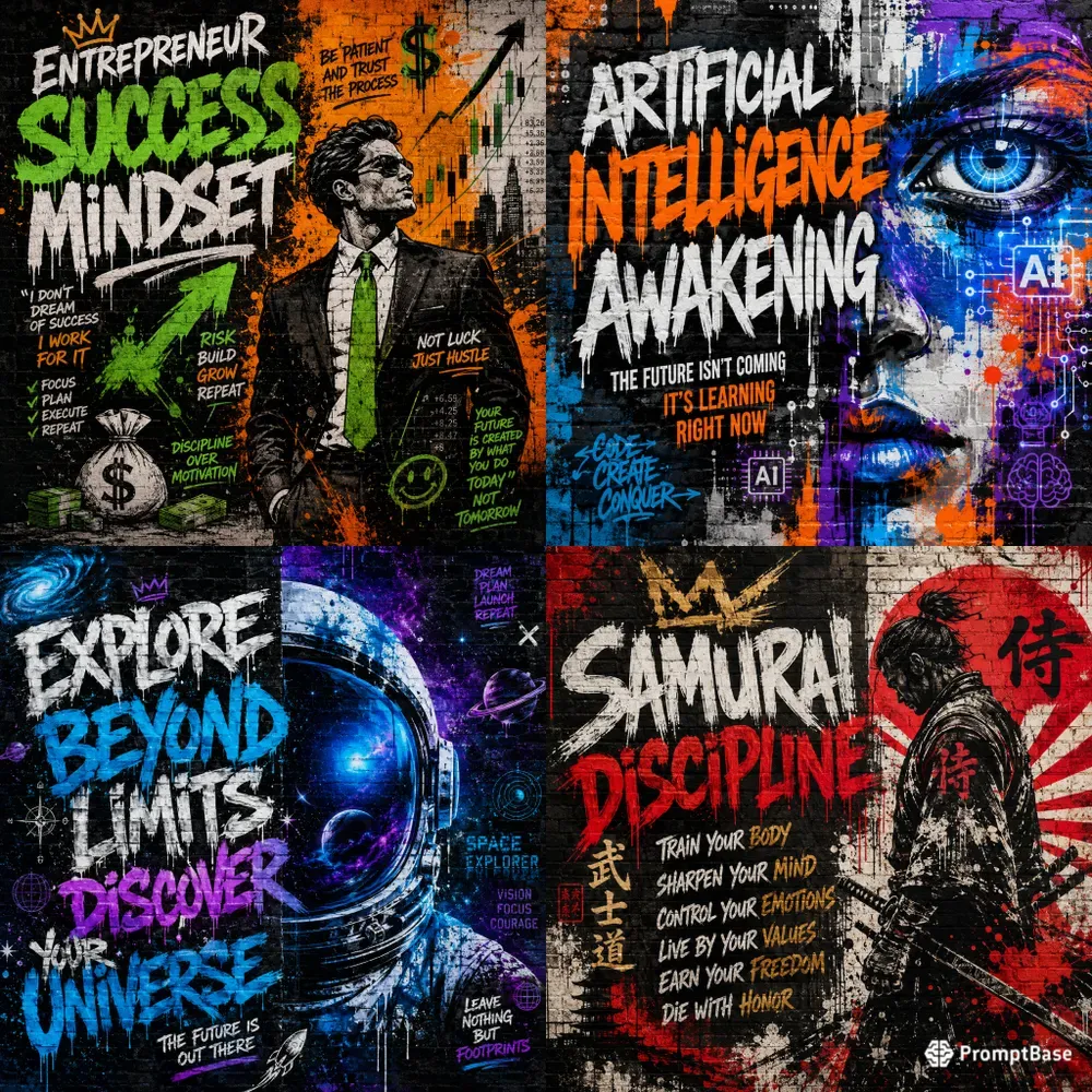 Urban Graffiti Motivation Poster Generator