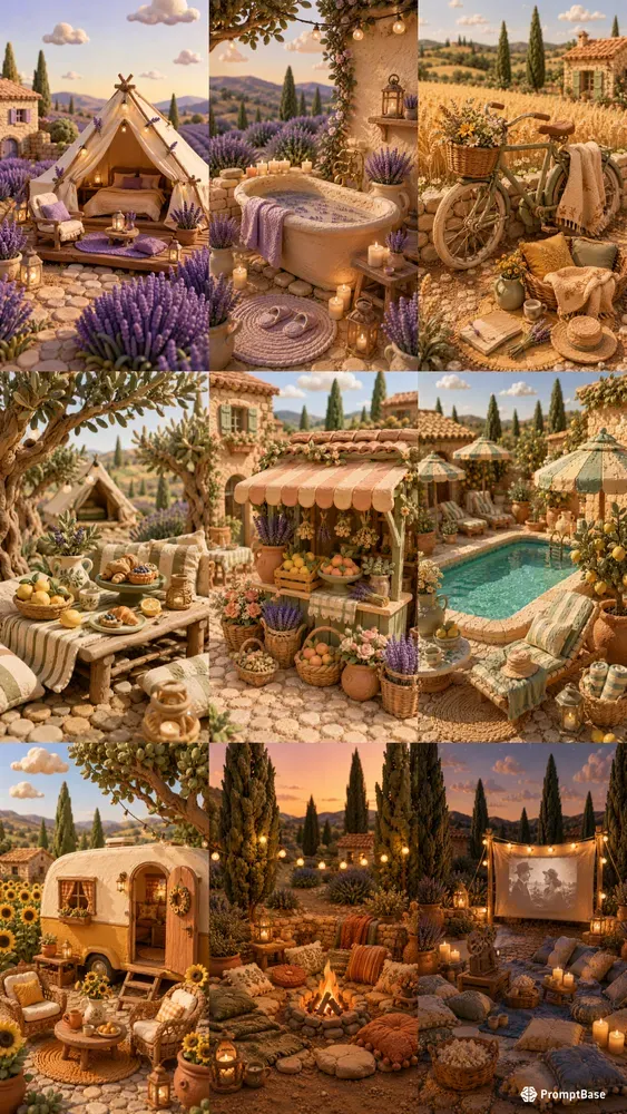 3D Claymation Provence Glamping Holidays