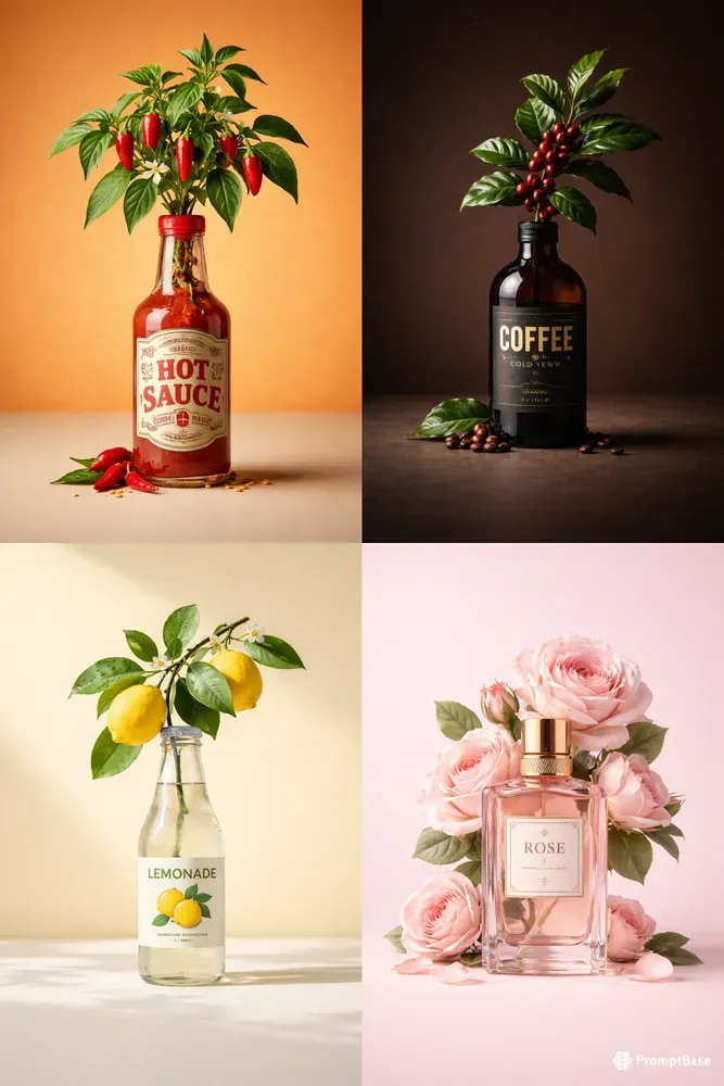 Conceptual Linked Product Still Lifes
