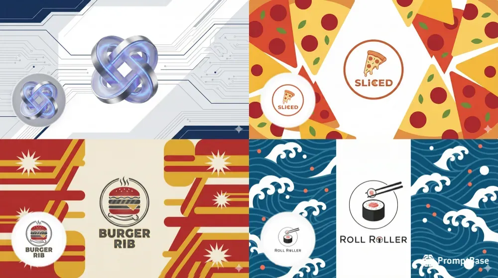 Clean Geometric Logo Banners