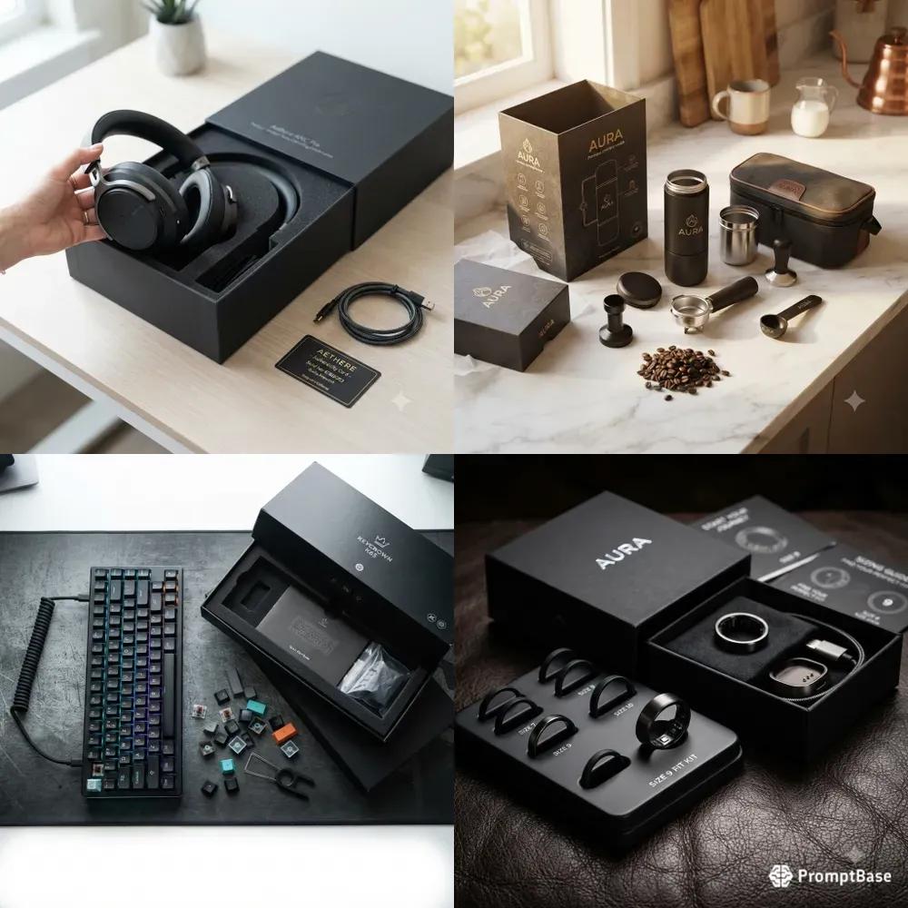 Tech Gadget Unboxing Hero Shot Builders