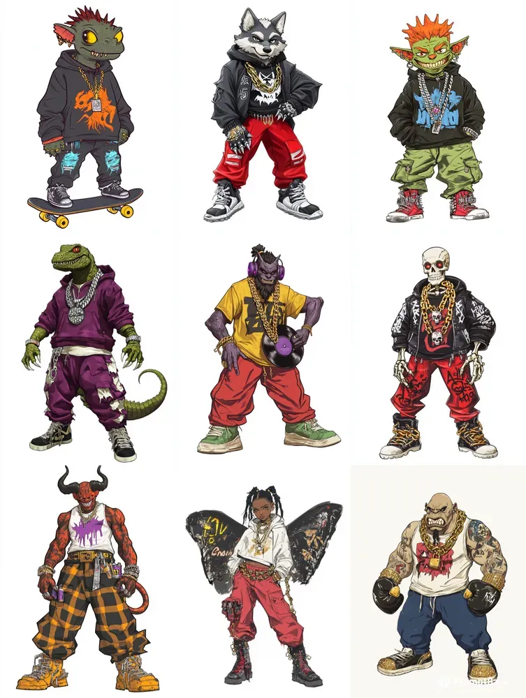 Urban Anime Cool Kid Character Designs