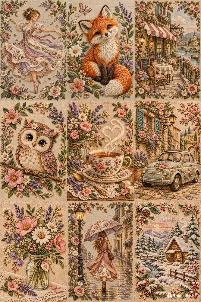 Whimsical Embroidery Art