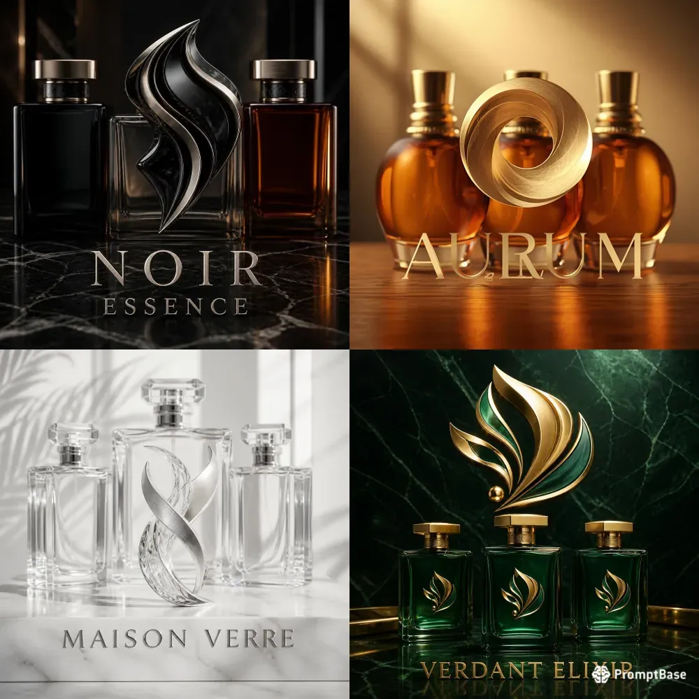 Premium 3D Perfume Logo Generator