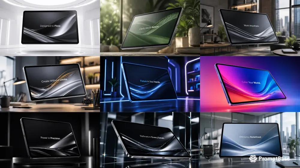 Sleek Floating Tablet Product Adverts