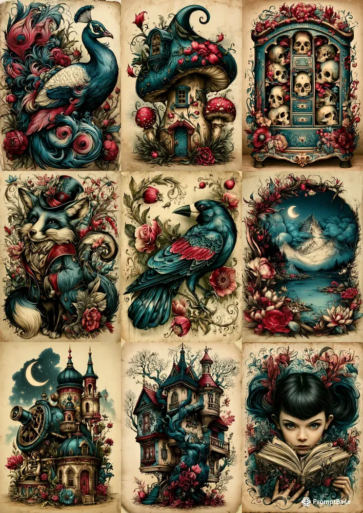 Gothic Fairytale Illustrations