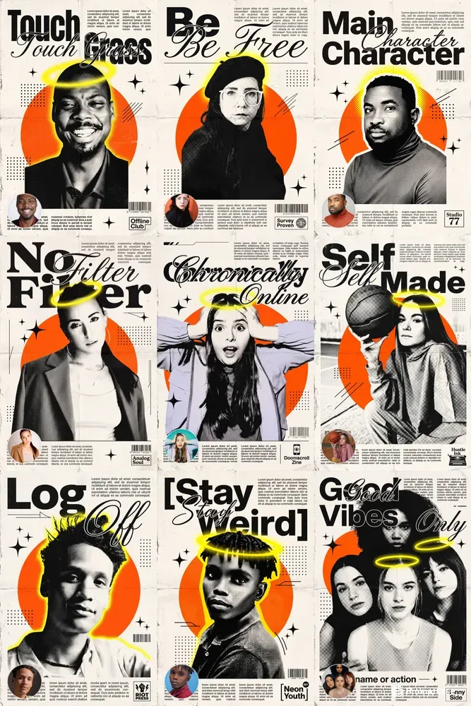 Vintage Zine Popart Posters