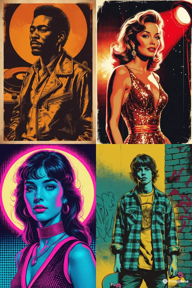 Vintage Retro Portrait Posters