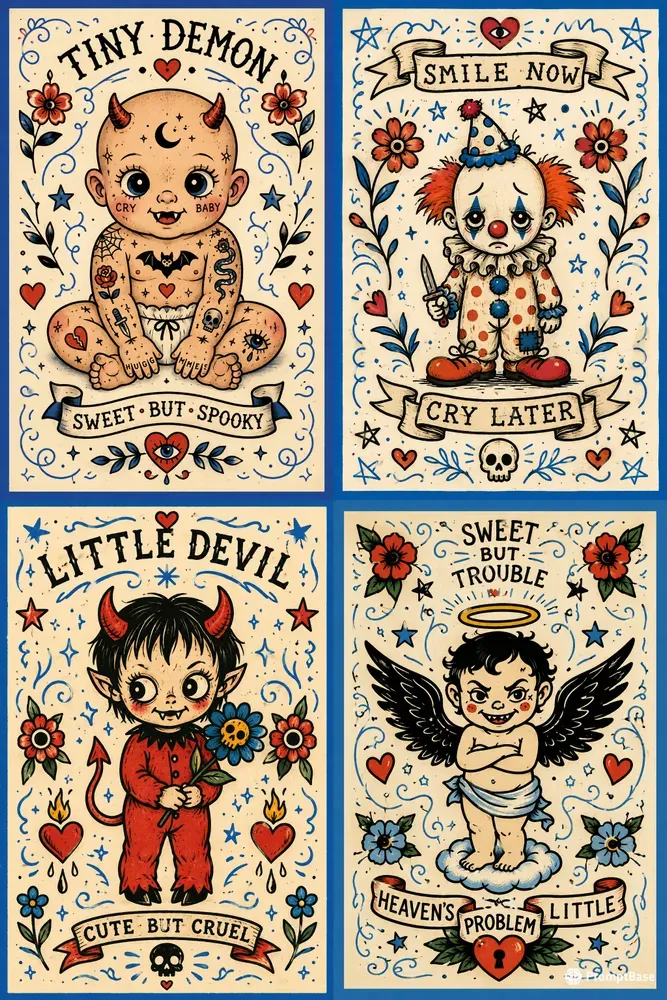 Creepy And Cute Baby Illustrations