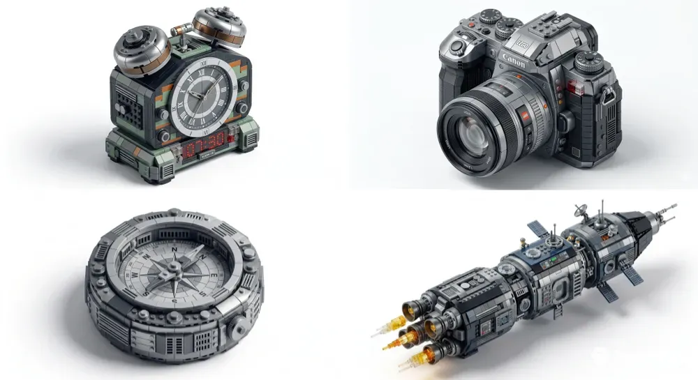 3D Mechanical Block Icons