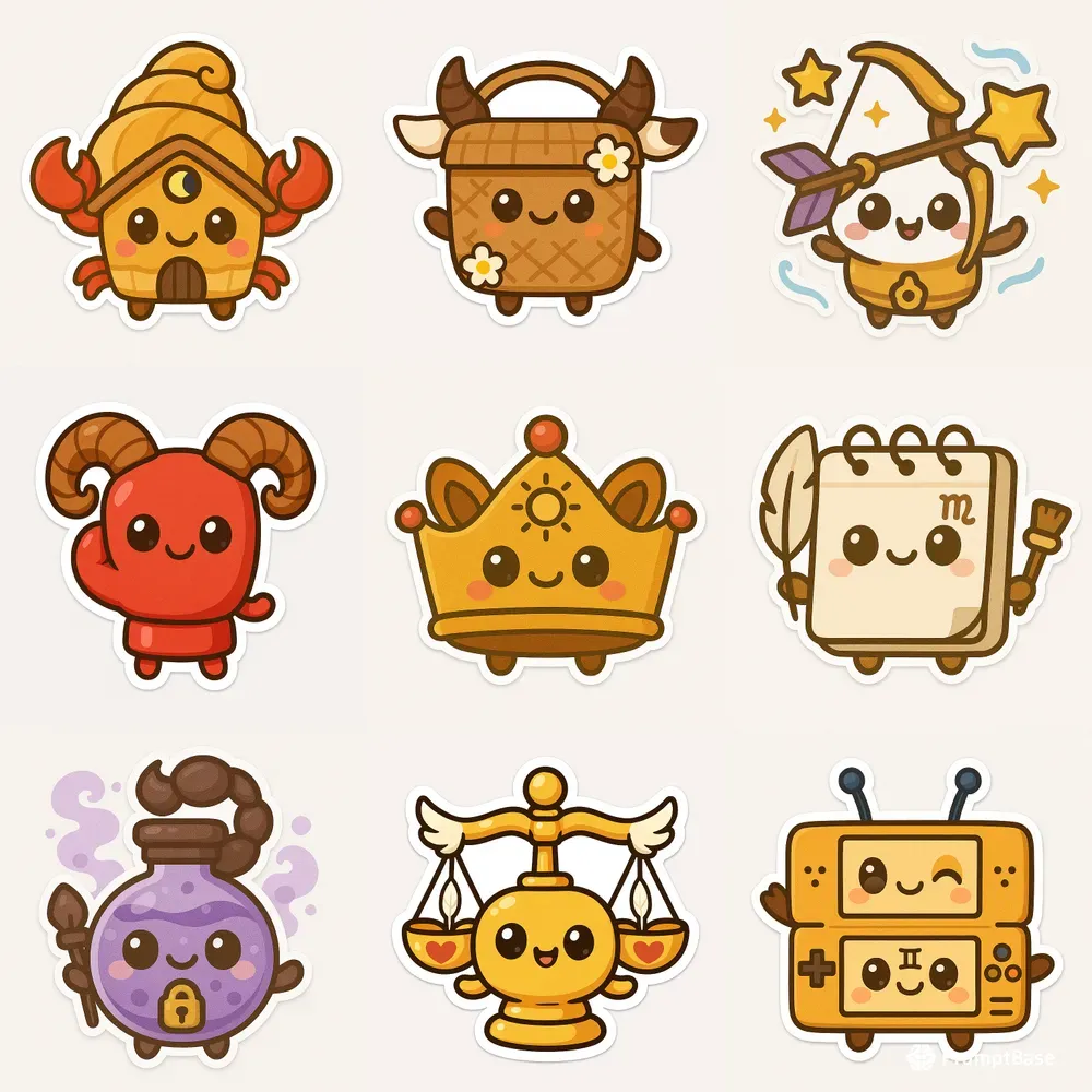 Zodiac Object Sticker Packs