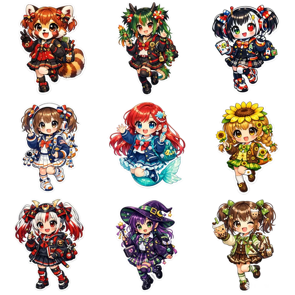 Cute Schoolgirl Sticker Creators