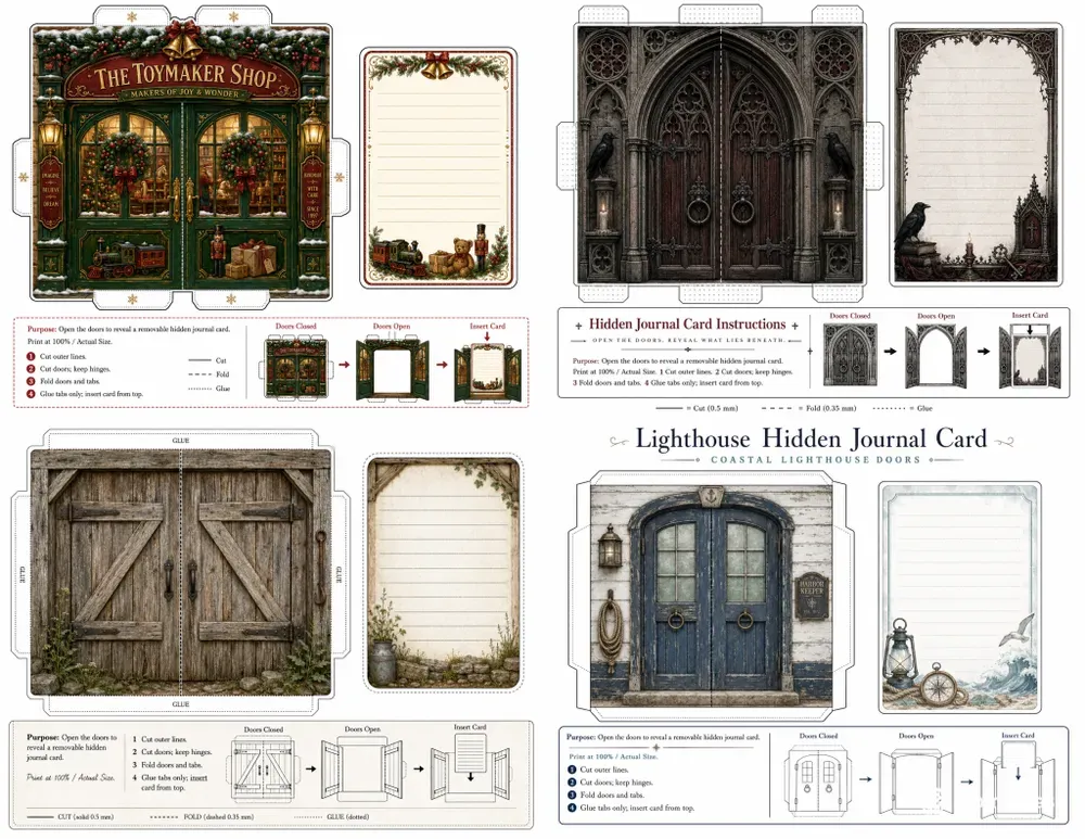 Printable Hidden Journal Cards