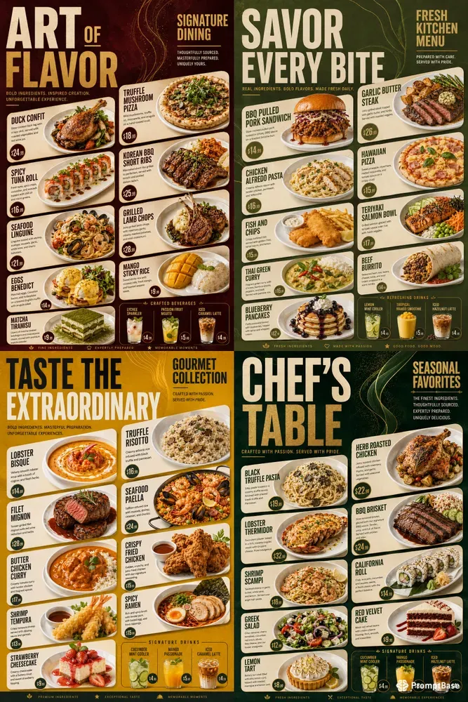 Restaurant Menu Designs