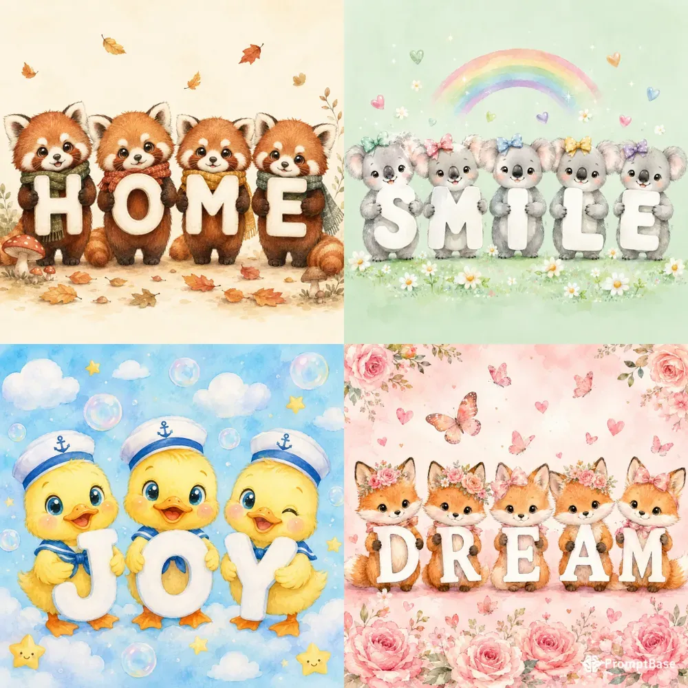 Cute Letter Critters