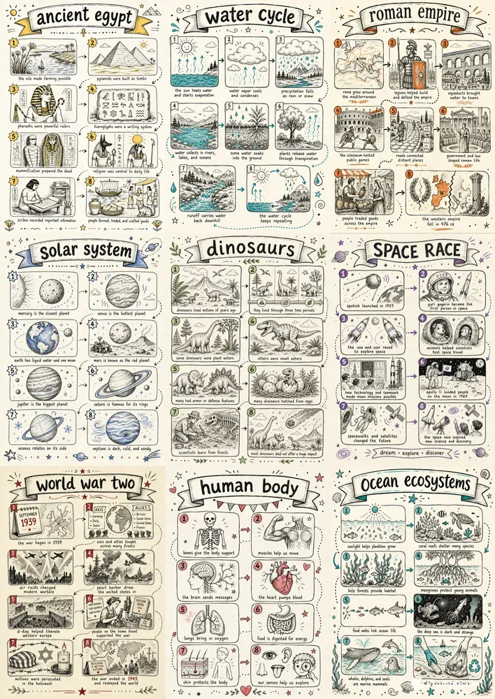 History Sketchnote Lesson Pages