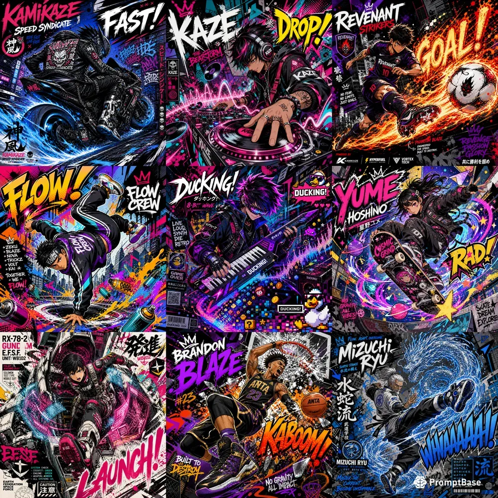 Dynamic Anime Street Art Guides