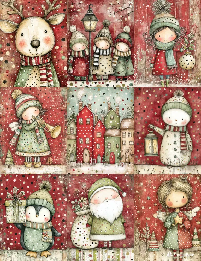 Cozy Christmas Junk Journal Ephemera
