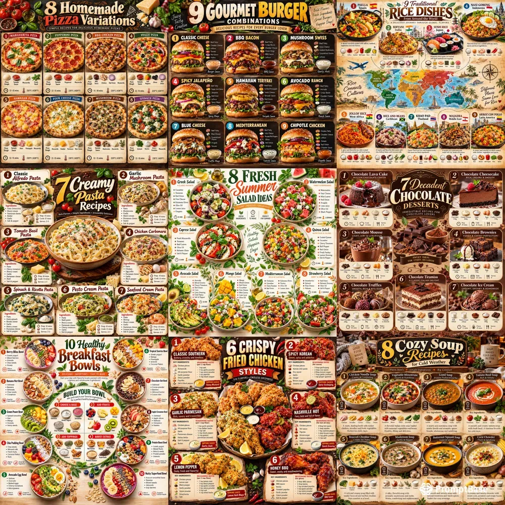 Delicious Food Infographic Posters