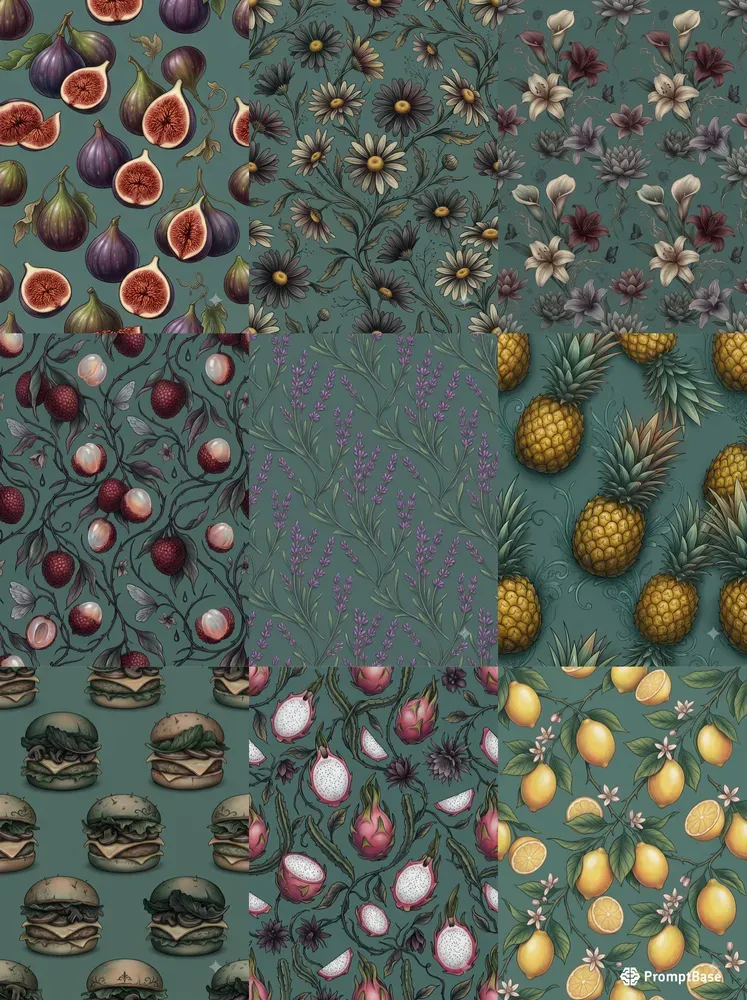 Airbrushed Surreal Seamless Patterns
